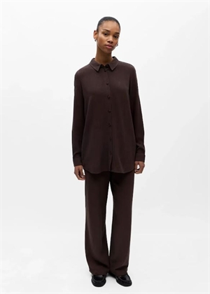 Sanne ls skjorte Seal Brown Object 